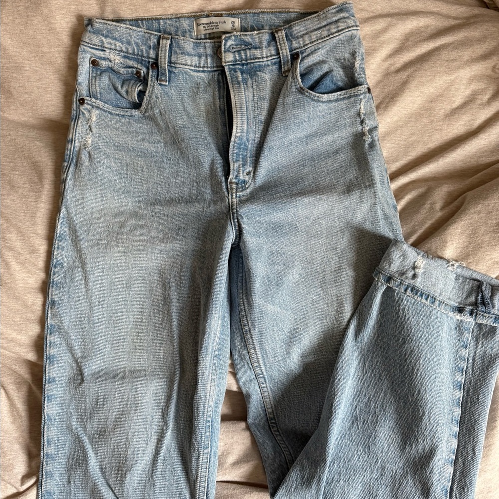 Abercrombie & Fitch Ultra High Rise Light Blue Jeans